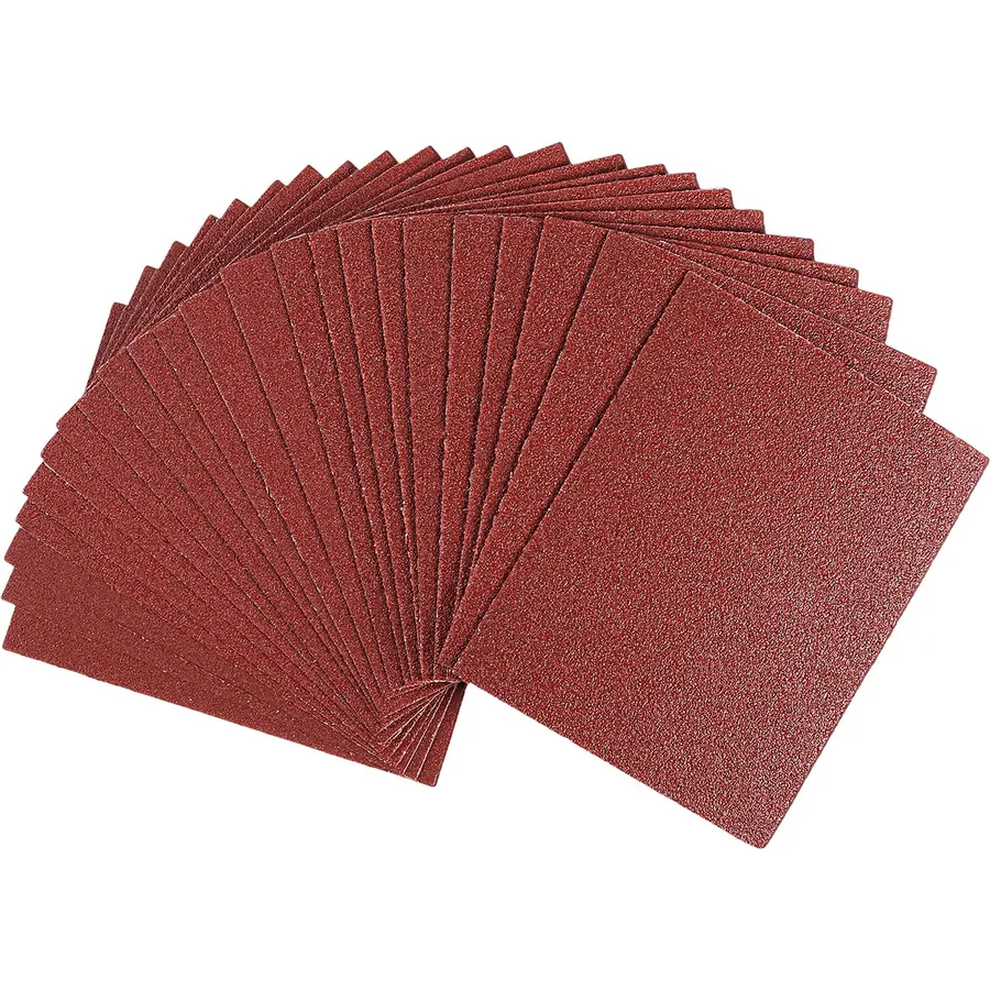 1/4 Sandpaper Sheet,4-1/2"*5-1/2" Assorted 60-80-120-180-240,50PACK