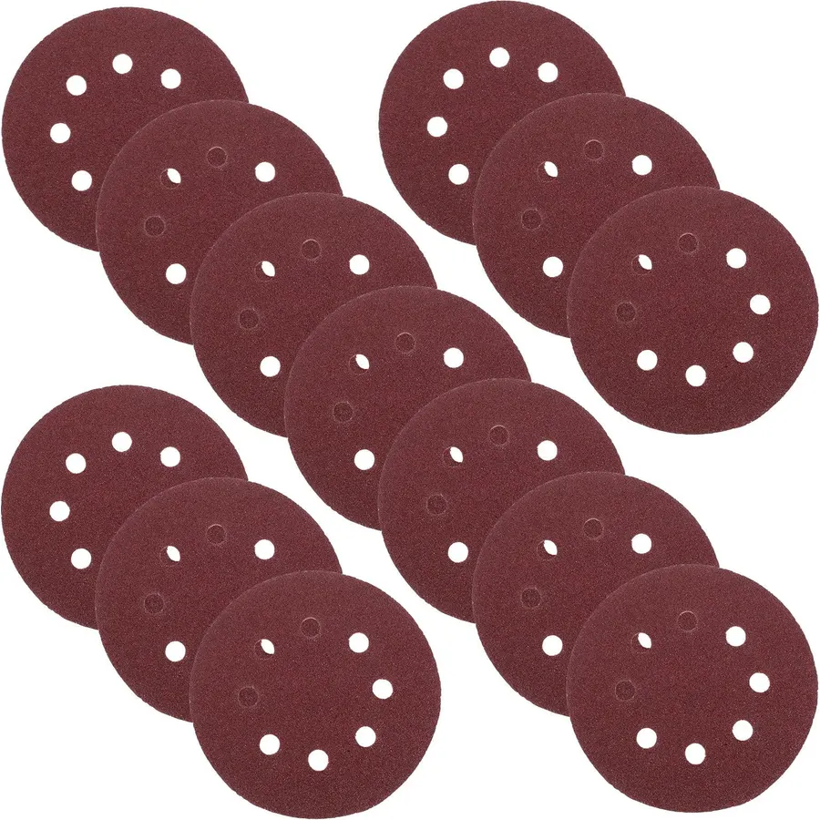 100pcs Inch 60 Grit Hook and Loop Sanding Discs for Orbital Sanders