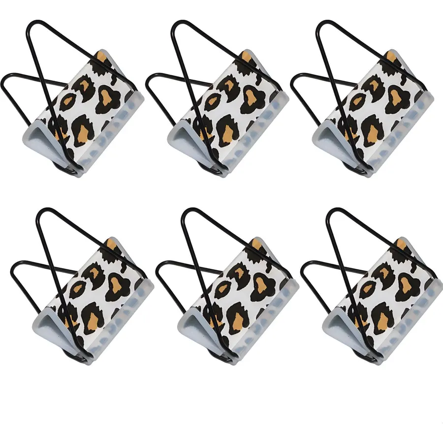 2.2 inch Binder Clip with Soft Silicone Pad Alloy Steel Bulldog Foldback Clips Stationery Clip Black Paper Clip Jumbo Paper Clamps for Office Home School(6 PCS) (Yellow)