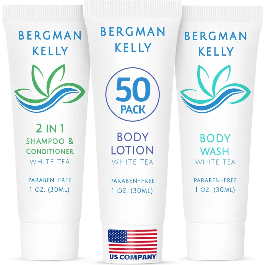 2 in 1 Shampoo & Conditioner, Body Wash & Body Lotion - 1 oz each, 150 pcs