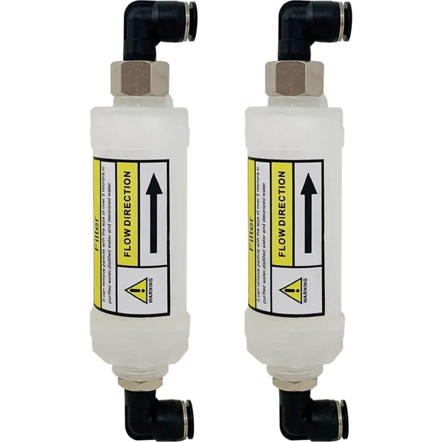 2 Pack of 5 Microns Water Filter with connectors OD 10mm