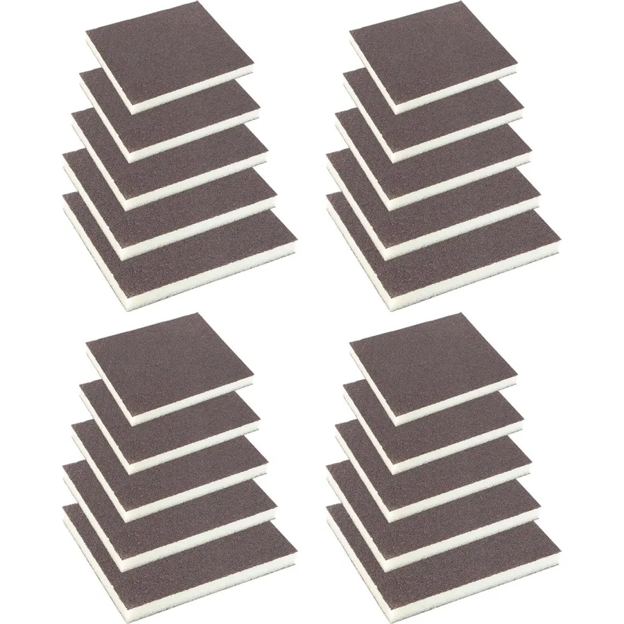 20 Pcs Double-Sided Sanding Sponge Block 80 100 120 150 180 Grits