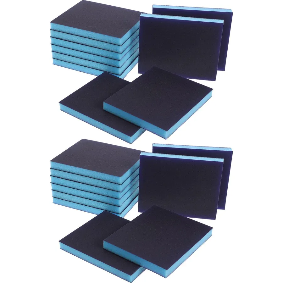 20pcs 180/240 Grit Silicon Carbide Sanding Sponge Block, Double-Sided