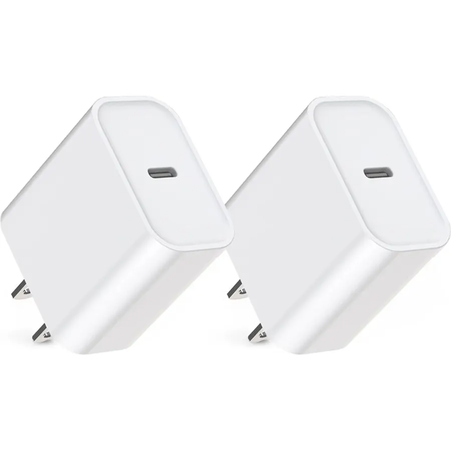 [2Pack]USB C Charger Block for iPhone,20W iPhone Fast Charger Wall Charger PD USB C Power Adapter Type C Brick Cube for iPhone 17 Pro Max/17 Pro/Air/17e/16Plus/15/14/13/12/11,iPad/Apple iWatch/AirPods
