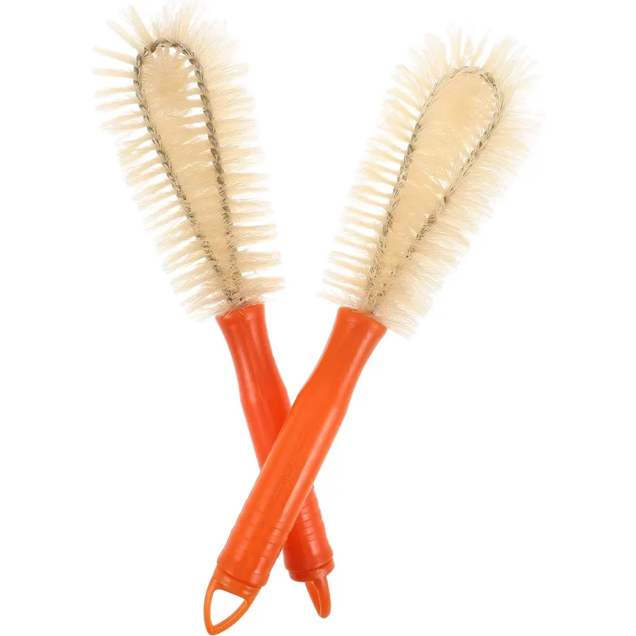 2pcs Tire Rim Brush with Soft PVC Bristles for Wheel and Rim Cleaning