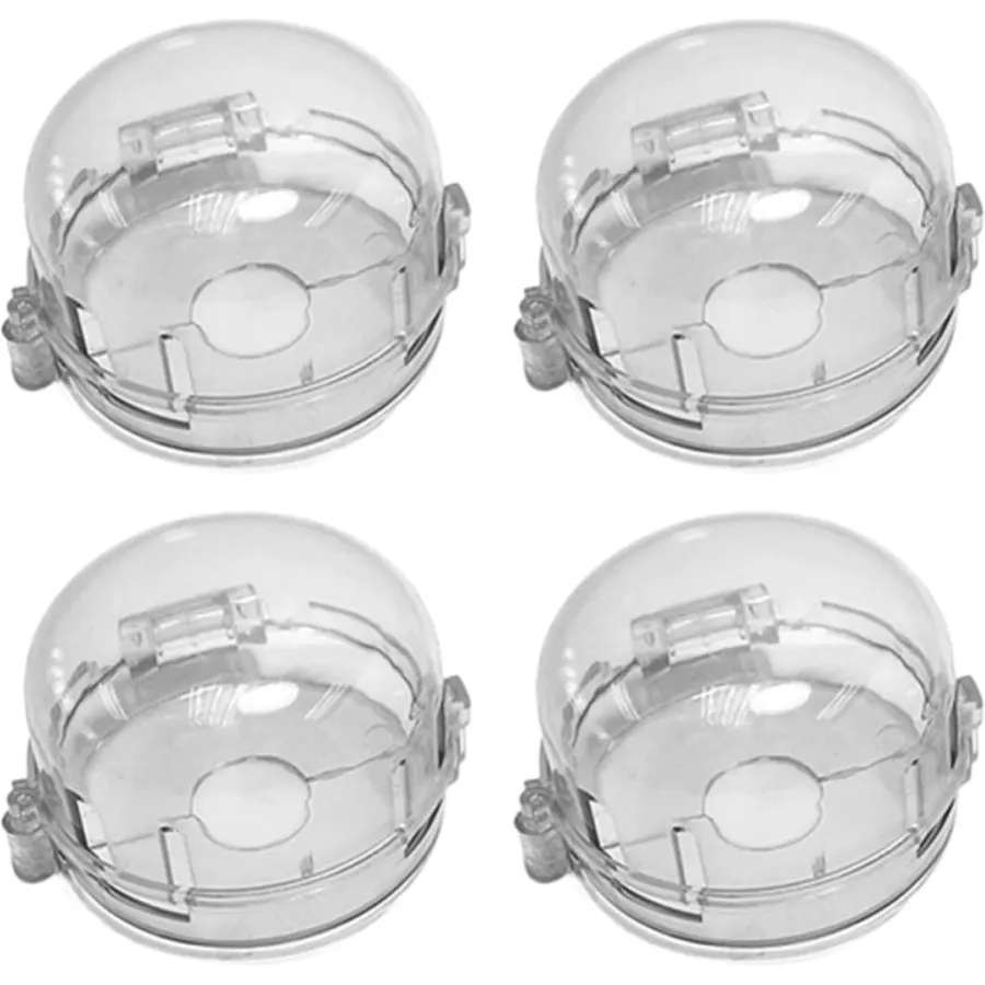 4pcs Gas Stove Knob Cover, Reusable Plastic Safety Guard for Kitchens