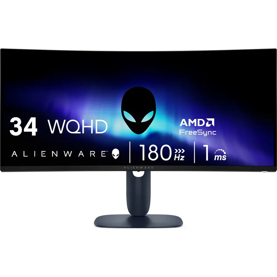 Alienware 34 Curved Gaming Monitor - AW3425DWM - 34-inch WQHD 180Hz 1ms Display, 1500R, AMD FreeSync Premium, VESA AdaptiveSync.