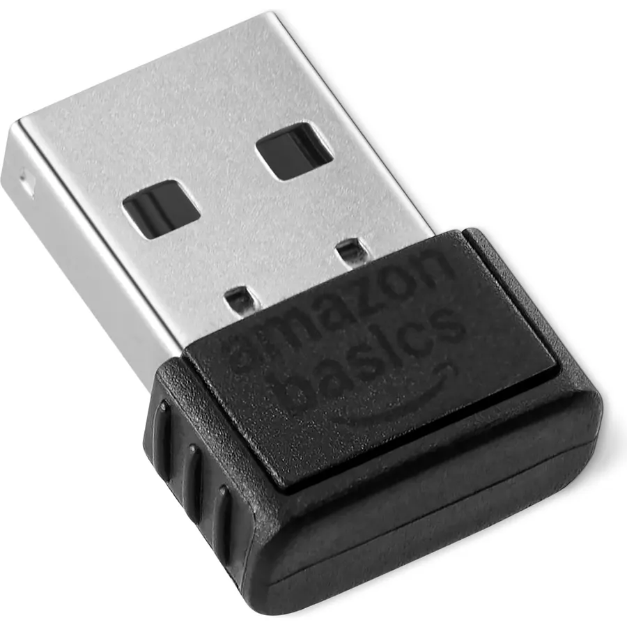 Amazon Basics Bluetooth 5.4 USB Adapter Dongle for PC, USB Receiver for Bluetooth Mouse, Keyboard, Laptop, Works with Windows 11/10/8.1