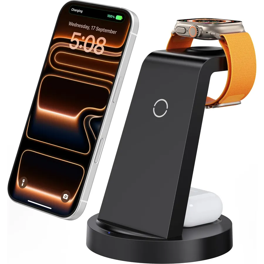 Anlmz 3 in 1 Charging Station - Wireless Charger for Apple Multiple Devices