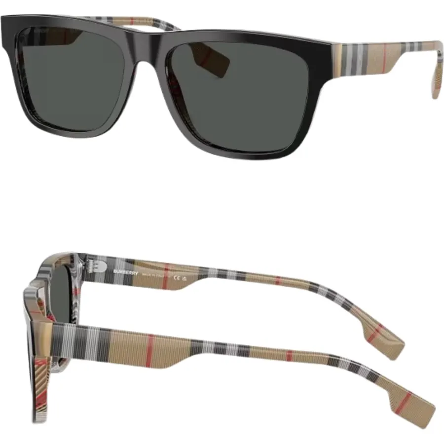 BURBERRY BE4293 Square Shape Acetate Sunglasses with Luxury Eyewear Kit