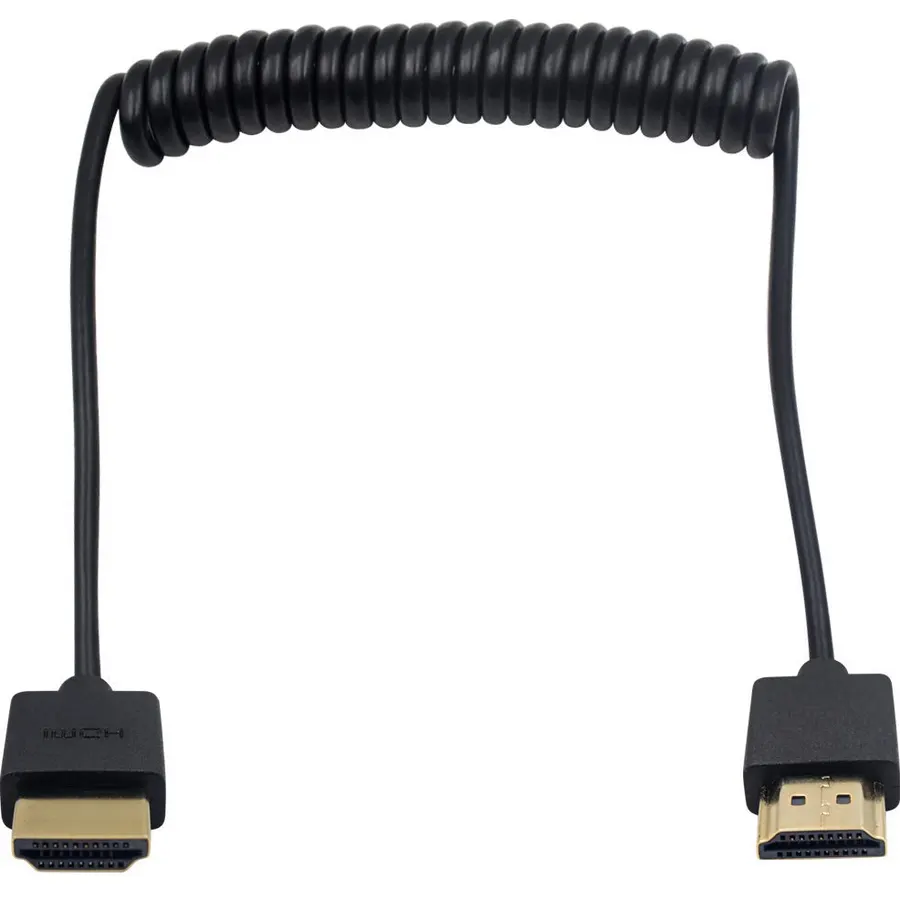 Duttek Coiled HDMI Cable, Extreme Thin 4K HDMI to HDMI Cable, for 3D and 4K Ultra HD TV Stick HDMI 2.0 Cord Extension Converter (Male to Male) (1.2M/4FT)