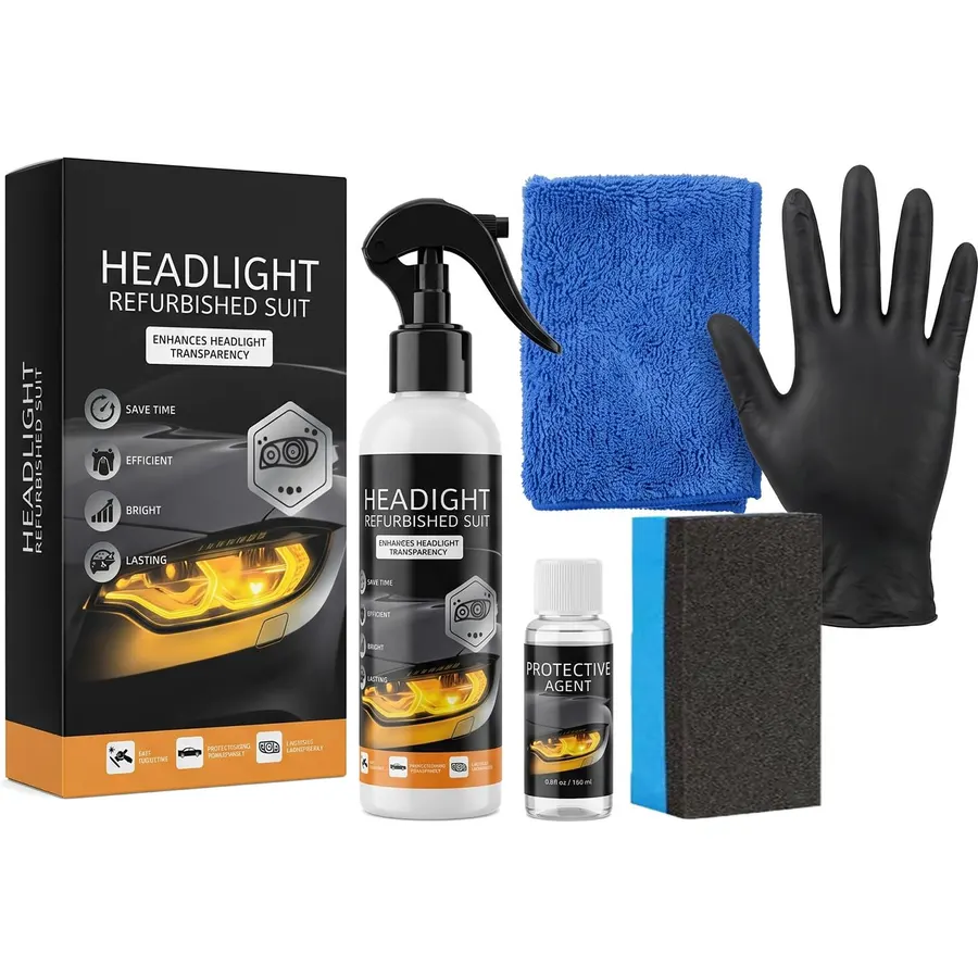 Headlight Restoration Kit Headlight Polish, Car Headlight Cleaner Sprayer