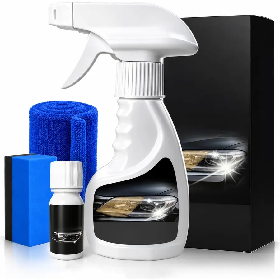 Headlight Restoration Kit No Sanding Cleaner Restorer Polish Spray 13 Pcs