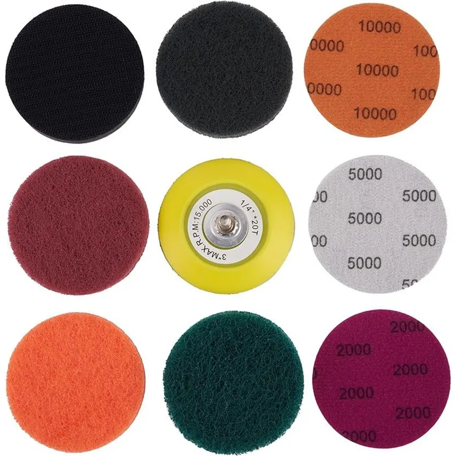 Headlight Restoration Kit P240-P10000 Grits for Drill