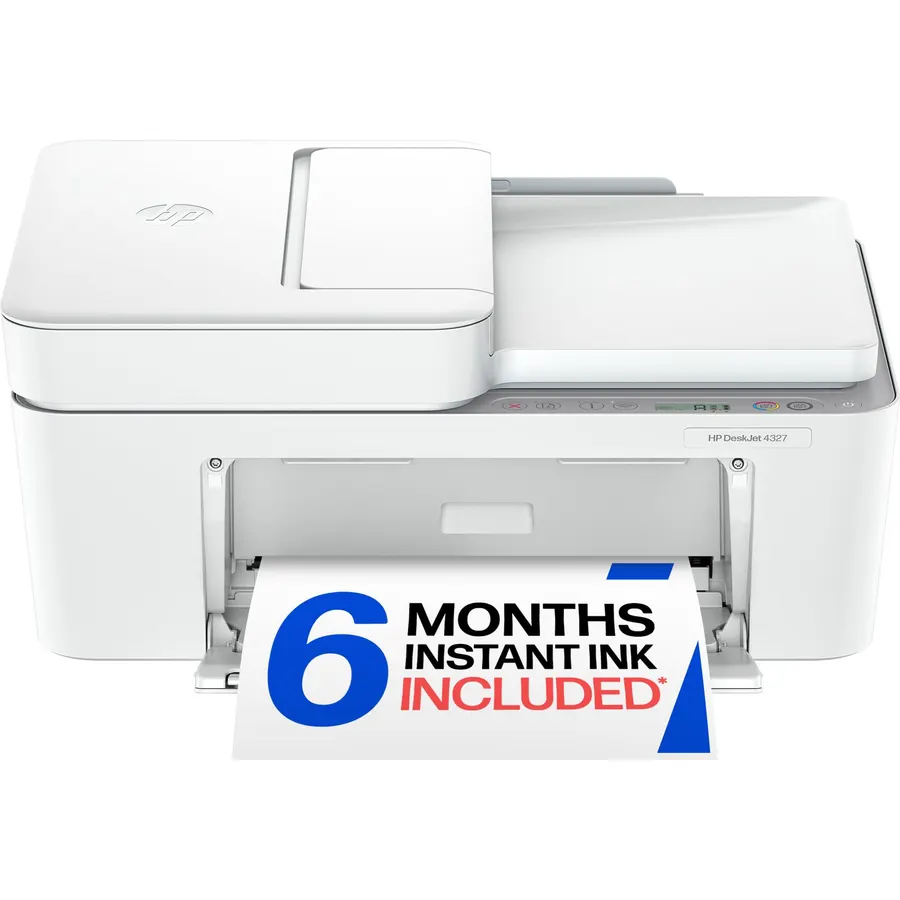 HP DeskJet 4327 Wireless All-in-One Color Inkjet Printer, Scanner, Copier, 6 Month Trial of Instant Ink Included, AI-Capable (B3ZF6A)