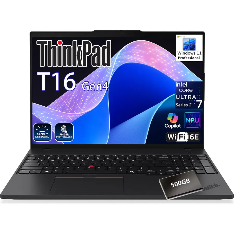 Lenovo Thinkpad T16 Laptop Intel 12-Core Ultra 7 16GB 512GB SSD + 500GB HDD