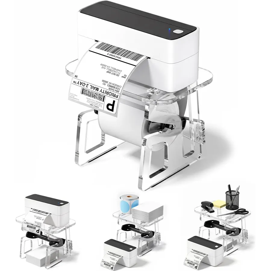 Phomemo Bluetooth Thermal Shipping Label Printer with Holder & 500pcs Label