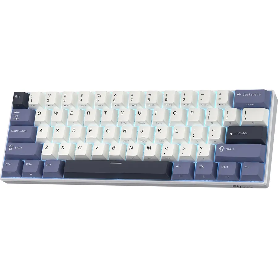 RK ROYAL KLUDGE RK61 Wireless 60% Mechanical Keyboard, Mini Portable Size