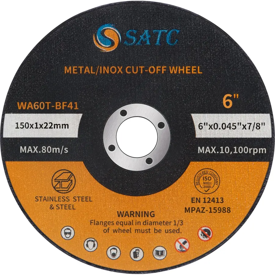 S SATC Cutting Wheel 6 in 6″ x.045 x7/8″ Cut Off Wheels for Metal 25 PCS