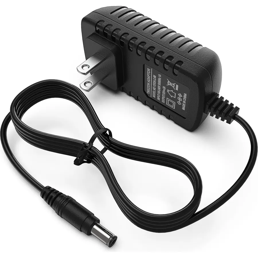 TMEZON 12 Volt 2A Power Adapter Supply AC to DC 2.1mm X 5.5mm Plug 12v 2 Amp Wall Plug Extra Long 8 Foot Cord LED Strip Module Light