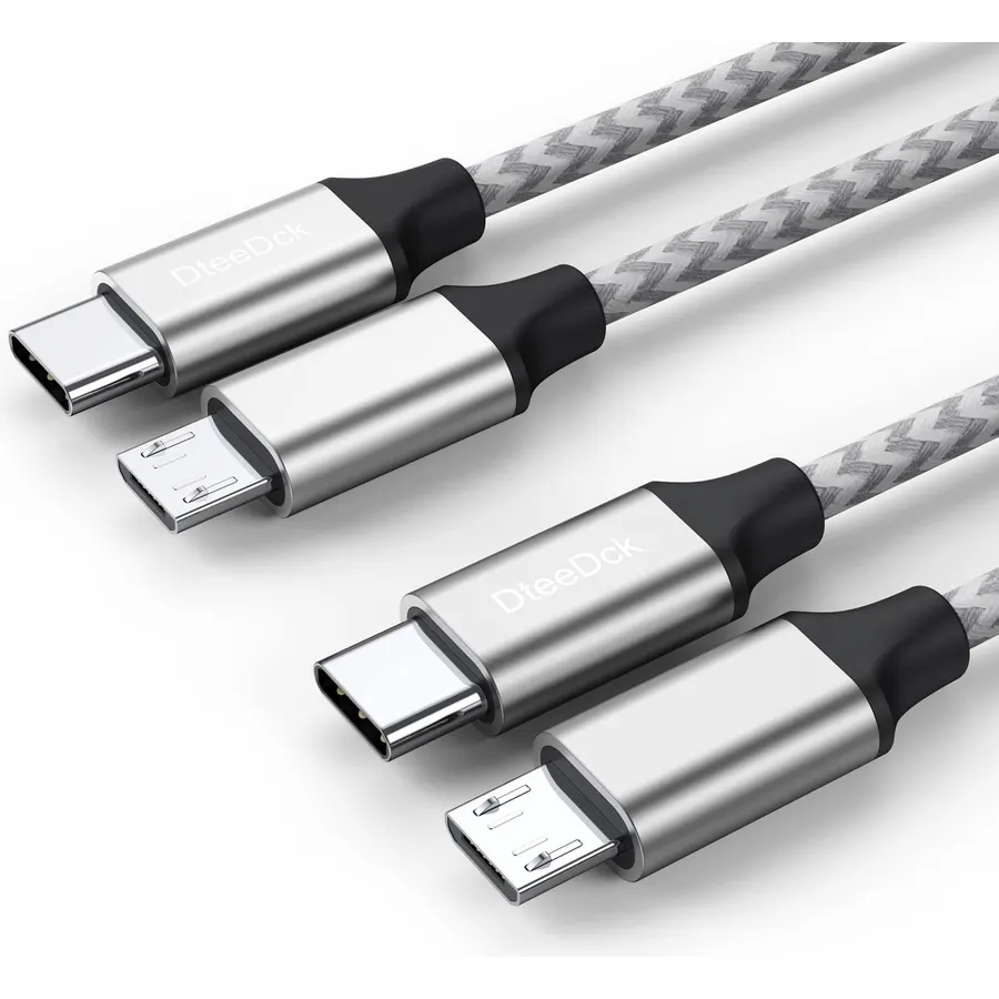 USB C to Micro USB Cable 16W Charging 480Mbps Data Transfer 3.3 Feet 2-Pack